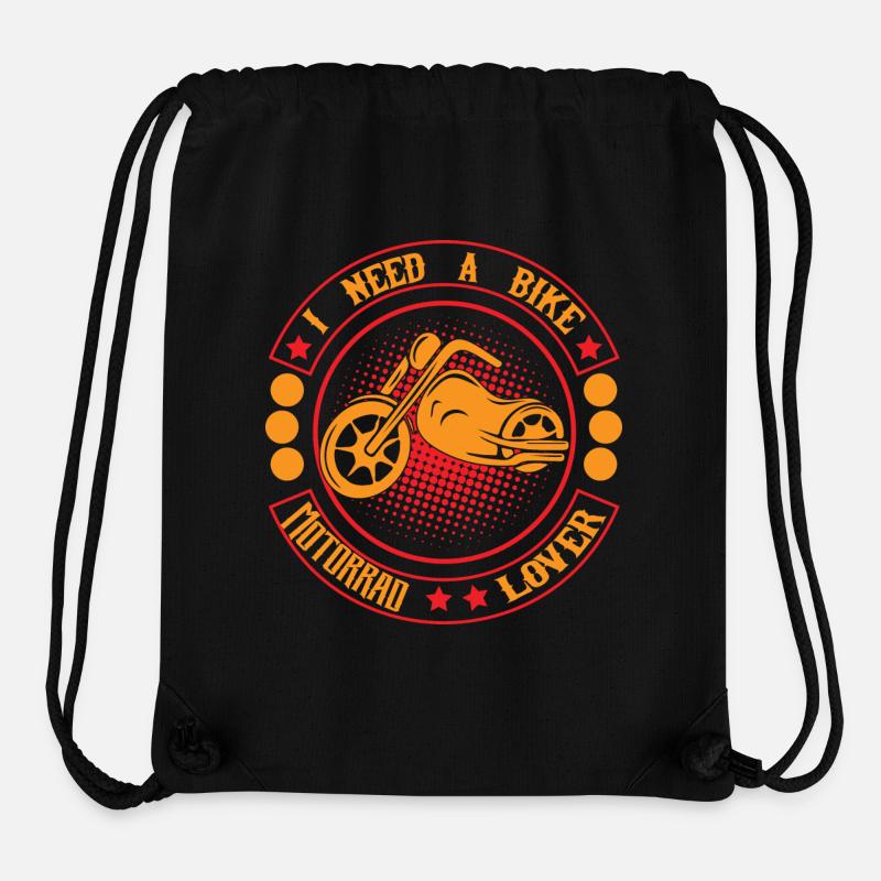I Need a Bike: Retro Croc Ride - Stanley/Stella recycelter Gym Bag - Schwarz