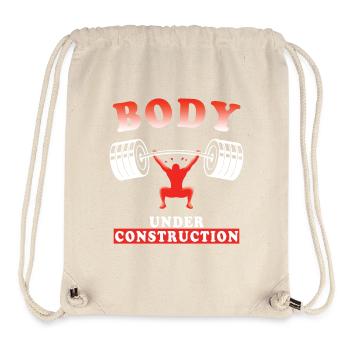 Body Under Construction - Text für Aufbauhersteller - Stanley/Stella recycelter Gym Bag - Naturweiß - Vorne