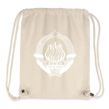 Jugoslawien - Stanley/Stella recycelter Gym Bag - Naturweiß - Vorne
