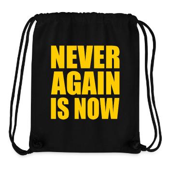 Never again is now - Stanley/Stella recycelter Gym Bag - Schwarz - Vorne
