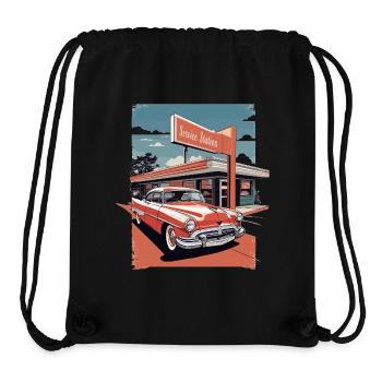 Classic Cars 1950 - Stanley/Stella recycelter Gym Bag - Schwarz - Vorne