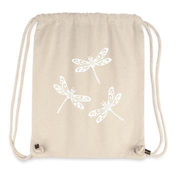 Trio of White Dragonflies - Stanley/Stella Recycled Gym Bag - natural - Front