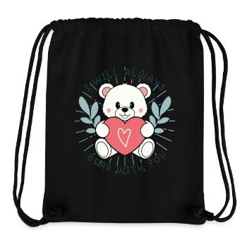 Süße Bär mit Herz und Botschaft - Stanley/Stella recycelter Gym Bag - Schwarz - Vorne