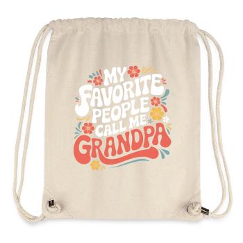 Papy Grand-père Famille Fête des pères - Sac à cordon recyclé Stanley/Stella - blanc naturel - Devant