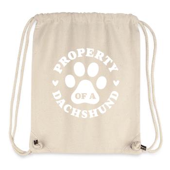 Eigentum eines Dackels - Stanley/Stella recycelter Gym Bag - Naturweiß - Vorne
