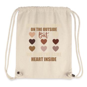 Same Heart Inside - Black History Month, Männer Frauen - Stanley/Stella recycelter Gym Bag - Naturweiß - Vorne