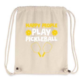 Happy People Play Pickleball - Stanley/Stella Recycled Gym Bag - natural - Front