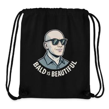 Men's Bald Gift Idea Bald Is Beautiful - Stanley/Stella Recycled Gym Bag - black - Front