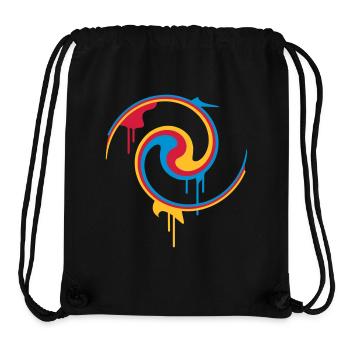 Bunte Farbspirale mit Graffiti-Stil - Stanley/Stella recycelter Gym Bag - Schwarz - Vorne