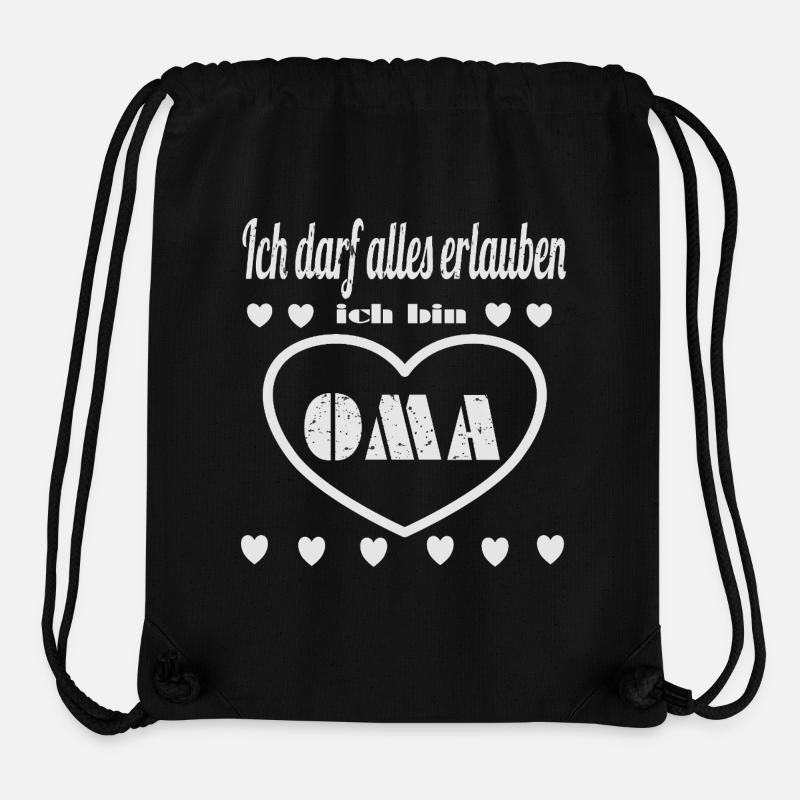Herz Oma - Stanley/Stella recycelter Gym Bag - Schwarz