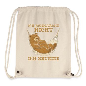 Je ne ronfle pas, je fredonne | Chemise de nuit - Sac à cordon recyclé Stanley/Stella - blanc naturel - Devant