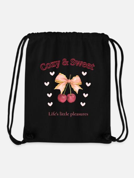 Süßer Komfort-Kirsch-Ästhetik - Stanley/Stella recycelter Gym Bag - Schwarz