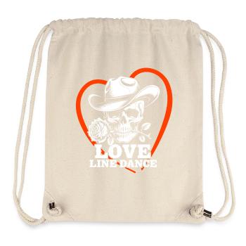 Love Line Dance Skull - Stanley/Stella recycelter Gym Bag - Naturweiß - Vorne