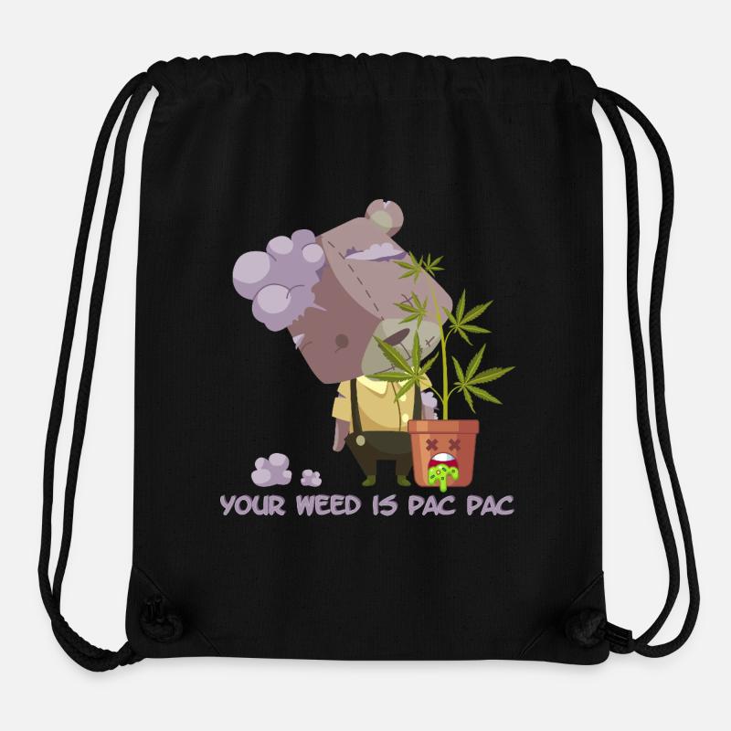 Votre weed est pac pac - Sac à cordon recyclé Stanley/Stella - noir