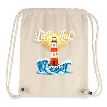 Leuchtturm - Lust auf Meer - Stanley/Stella recycelter Gym Bag - Naturweiß - Vorne