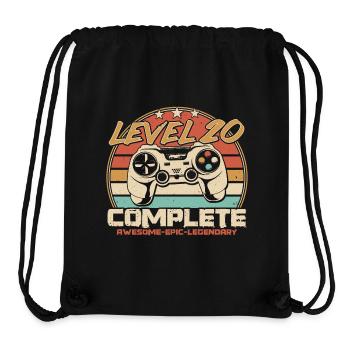 20. Geburtstag Gamer Level 20 Freigeschaltet - Stanley/Stella recycelter Gym Bag - Schwarz - Vorne
