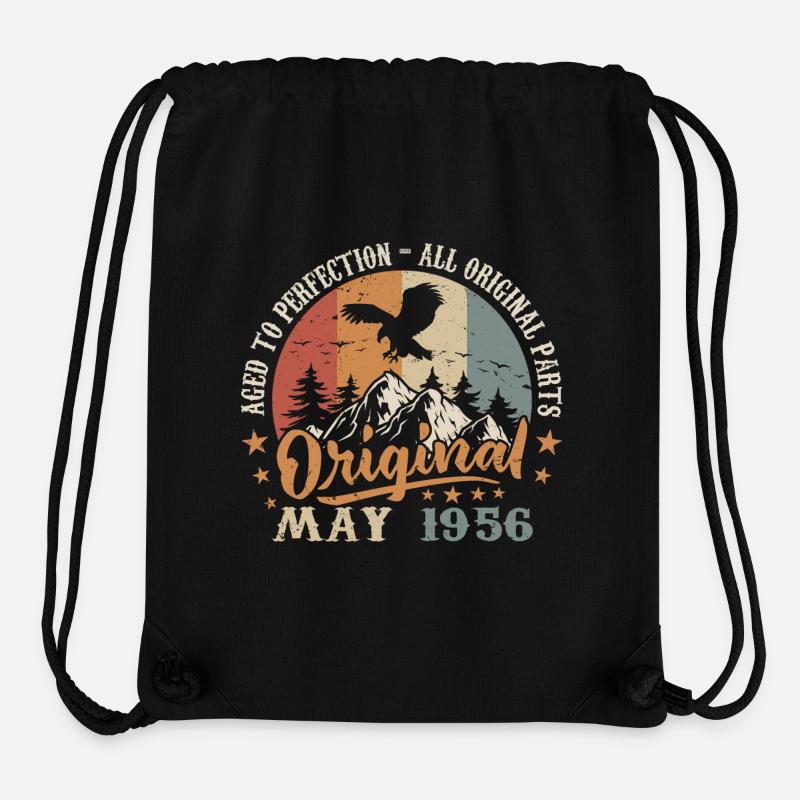May 1956 Birthday Gift 1956 May - May 1956 - Stanley/Stella Recycled Gym Bag - black