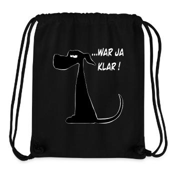 Lustiger Comic Hund mit lustigem Spruch - Stanley/Stella recycelter Gym Bag - Schwarz - Vorne