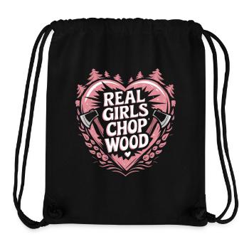 Holzfällerin Holz hacken Frauen - Stanley/Stella recycelter Gym Bag - Schwarz - Vorne