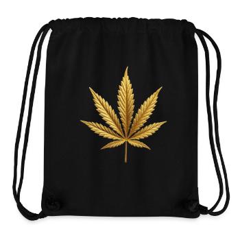 Goldenes Hanfblatt - Stanley/Stella recycelter Gym Bag - Schwarz - Vorne