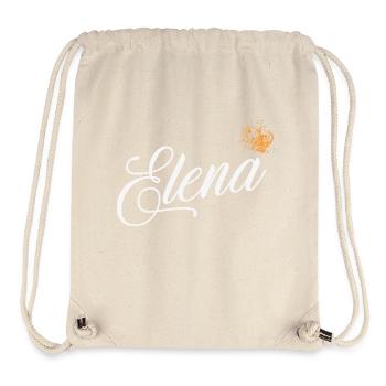 Elena Name für Frauen Kinder Kleinkinder - Elena Custom - Stanley/Stella recycelter Gym Bag - Naturweiß - Vorne