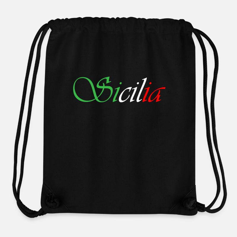 Sizilien - Stanley/Stella recycelter Gym Bag - Schwarz