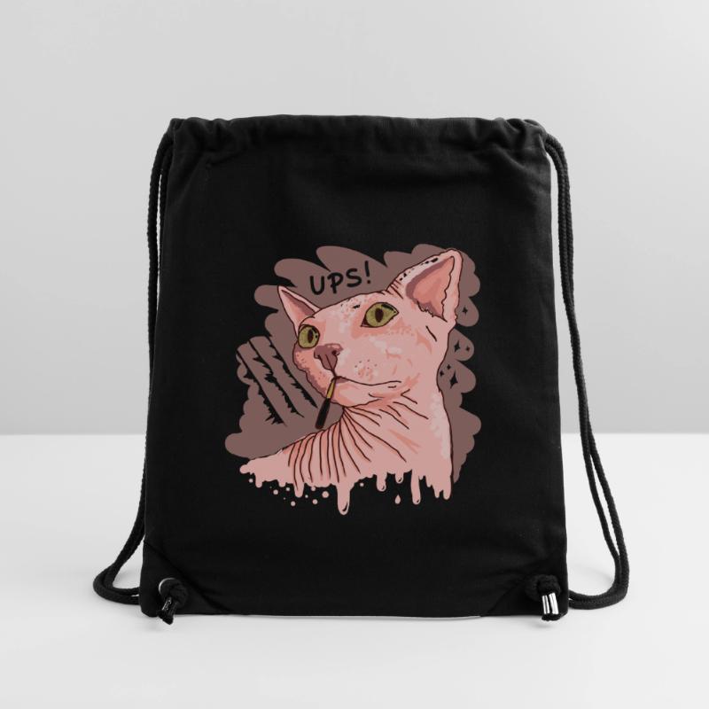 Sphynx cat with cigarette Stanley/Stella Recycled Gym Bag