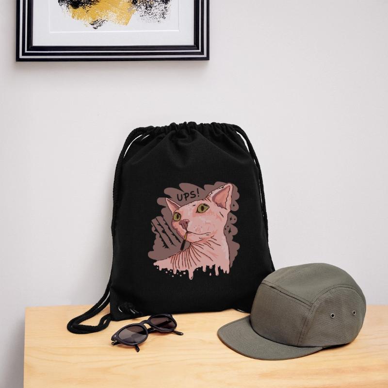 Sphynx cat with cigarette Stanley/Stella Recycled Gym Bag