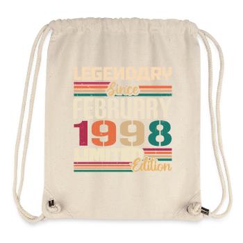 Cadeau d'anniversaire de février 1998 Février 1998 - Sac à cordon recyclé Stanley/Stella - blanc naturel - Devant
