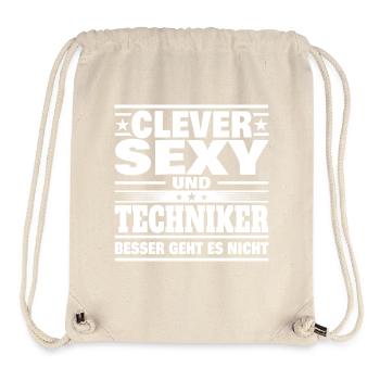 Clever Techniker - Stanley/Stella recycelter Gym Bag - Naturweiß - Vorne