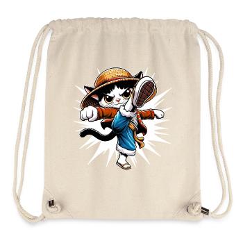 Anime Katze Lustige Tiere - Stanley/Stella recycelter Gym Bag - Naturweiß - Vorne