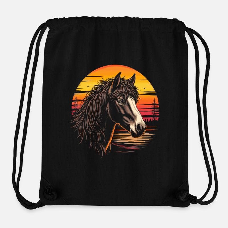 Shetty Shetlandpony Retro - Stanley/Stella recycelter Gym Bag - Schwarz