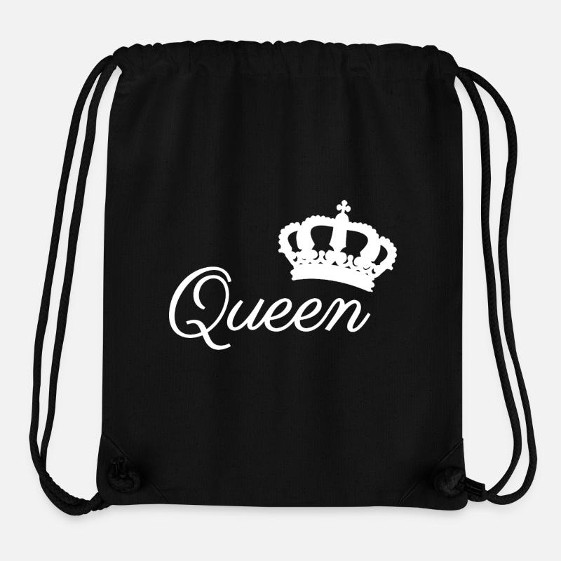 Elegant Queen Crown Typography Design - Stanley/Stella Recycled Gym Bag - black