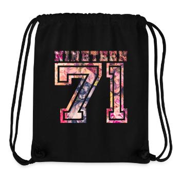 NINETEEN 1971 B - Stanley/Stella recycelter Gym Bag - Schwarz - Vorne