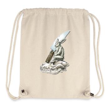 shirt motiv hase messer schädel bad rabbit solo - Stanley/Stella recycelter Gym Bag - Naturweiß - Vorne