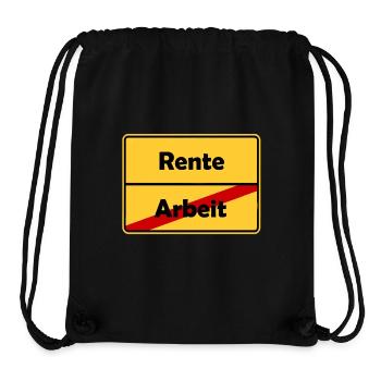 Glückwunsch zur Rente! Schluss mit Arbeit! - Stanley/Stella recycelter Gym Bag - Schwarz - Vorne
