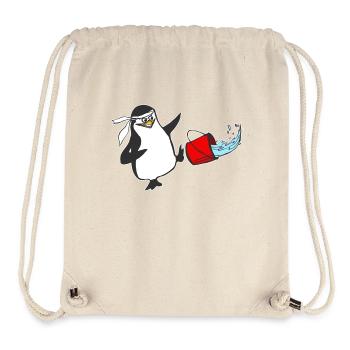 Drôle de karaté pingouin ninja enfants - Sac à cordon recyclé Stanley/Stella - blanc naturel - Devant