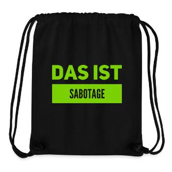 wir wurden sabotiert - Stanley/Stella recycelter Gym Bag - Schwarz - Vorne
