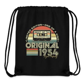 1954 geboren Jahrgang Geburtstag Retro - Stanley/Stella recycelter Gym Bag - Schwarz - Vorne