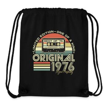 1976 Born Vintage Birthday Retro - Stanley/Stella Recycled Gym Bag - black - Front