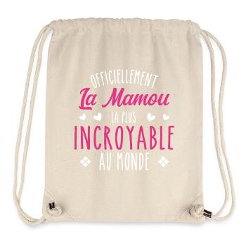 Officiellement La Mamou Incroyable - Sac à cordon recyclé Stanley/Stella - blanc naturel - Devant