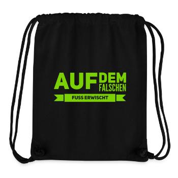 auf dem falschen Fuß erwischt - Stanley/Stella recycelter Gym Bag - Schwarz - Vorne
