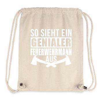 Genialer Feuerwehrmann-Feuerwehr Motiv Lustig - Stanley/Stella recycelter Gym Bag - Naturweiß - Vorne