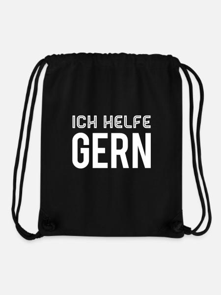ich bin hilfsbereit - Stanley/Stella recycelter Gym Bag - Schwarz
