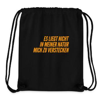 ich verstecke mich nicht mehr - Stanley/Stella recycelter Gym Bag - Schwarz - Vorne