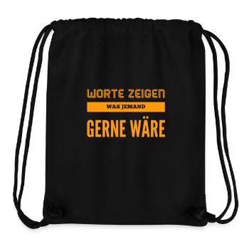 Worte werden überschätzt - Stanley/Stella recycelter Gym Bag - Schwarz - Vorne