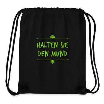 Mund halten - Stanley/Stella recycelter Gym Bag - Schwarz - Vorne