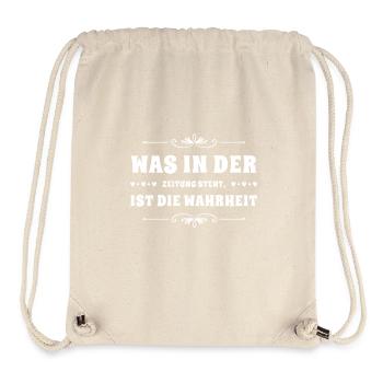 die Wahrheit über Zeitungen - Stanley/Stella recycelter Gym Bag - Naturweiß - Vorne