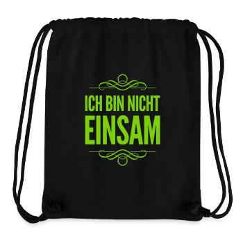 ich bin zufrieden - Stanley/Stella recycelter Gym Bag - Schwarz - Vorne