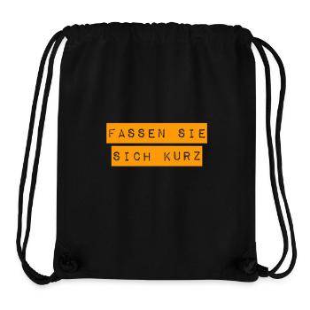reden sie wenig - Stanley/Stella recycelter Gym Bag - Schwarz - Vorne